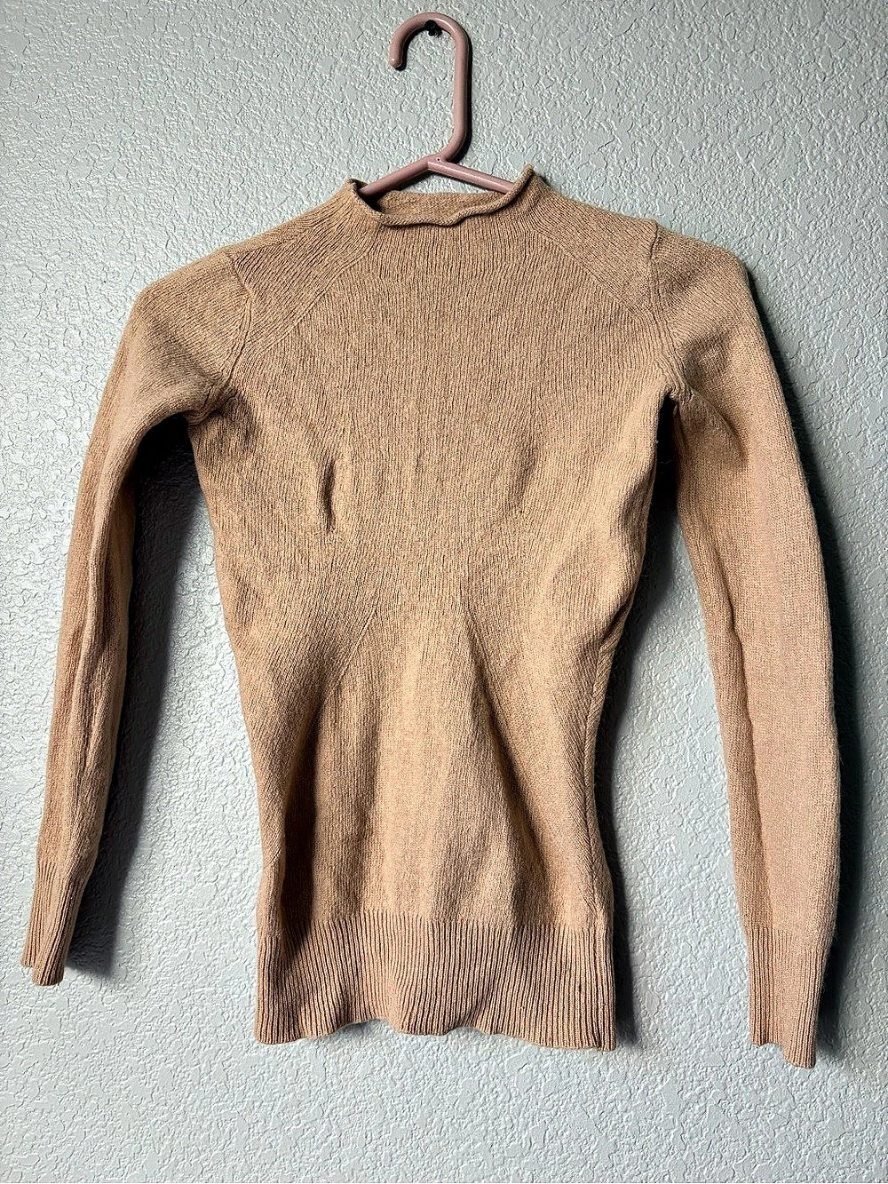Benetton Mock Neck Sweater in Brown